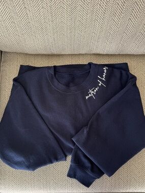 Matron of Honor Navy Sweatshirt Fleece Blue Custom M Medium Etsy Crewneck